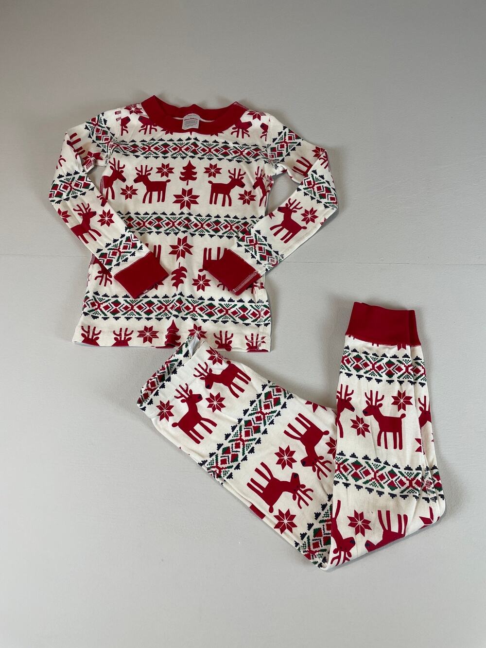 Hanna Andersson Reindeer Pajama Set 5 Organic Cotton Holiday Snug Fit